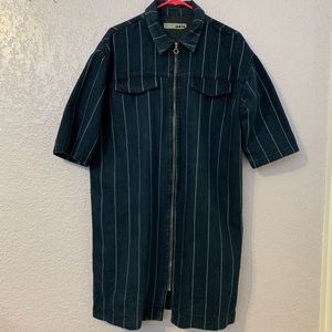 Oversized demon pinstripe dress